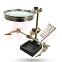 Magnifier With Alligators Holders & Soldering Iron Stand