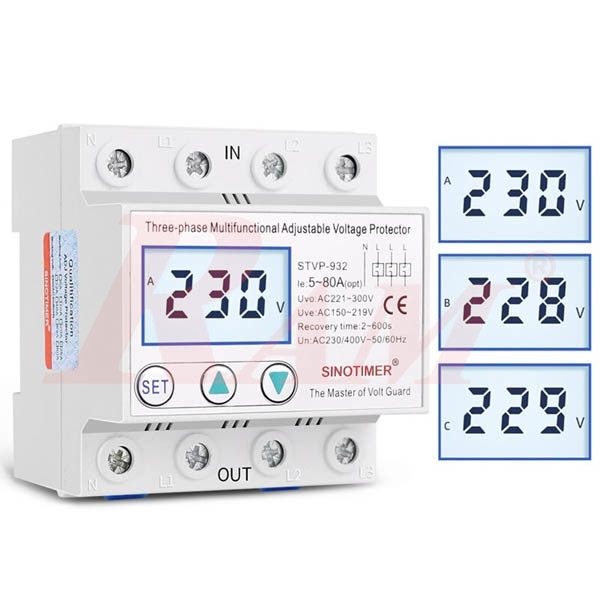 STVP932 80A 3-Phase V/A ac Protector