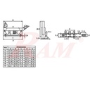 IDC16 Polarized Male Headers with Latch Straight (FRC-16)