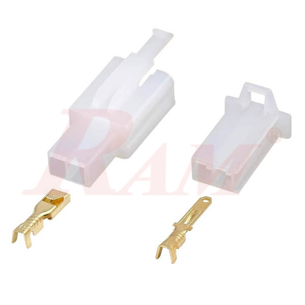 MF 2pin - 2.8mm Electrical Plug Connector Male & Female Nylon