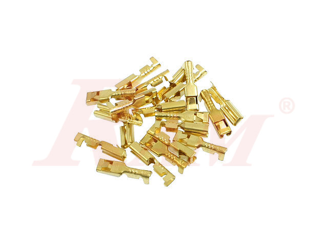 MF 2.8mm Female Terminals Wiring Connectors - Gold
