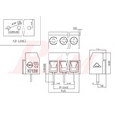 3 Pin PCB Screw Terminal Block Pitch 5mm (R.4)
