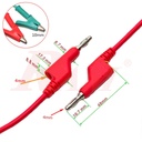 4mm Banana Plug Silicone Wire 15A to Crocodile Alligator Clip Test Probe - Red