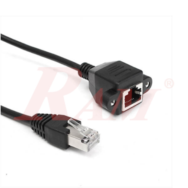 RJ45 Female to Male Adapter Network Panel Extension Cable 50cm