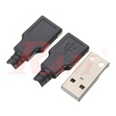 USB2.0 Type-A Male Plug 4-pin Connector Jack With Plastic Cover (SKU#USB8)