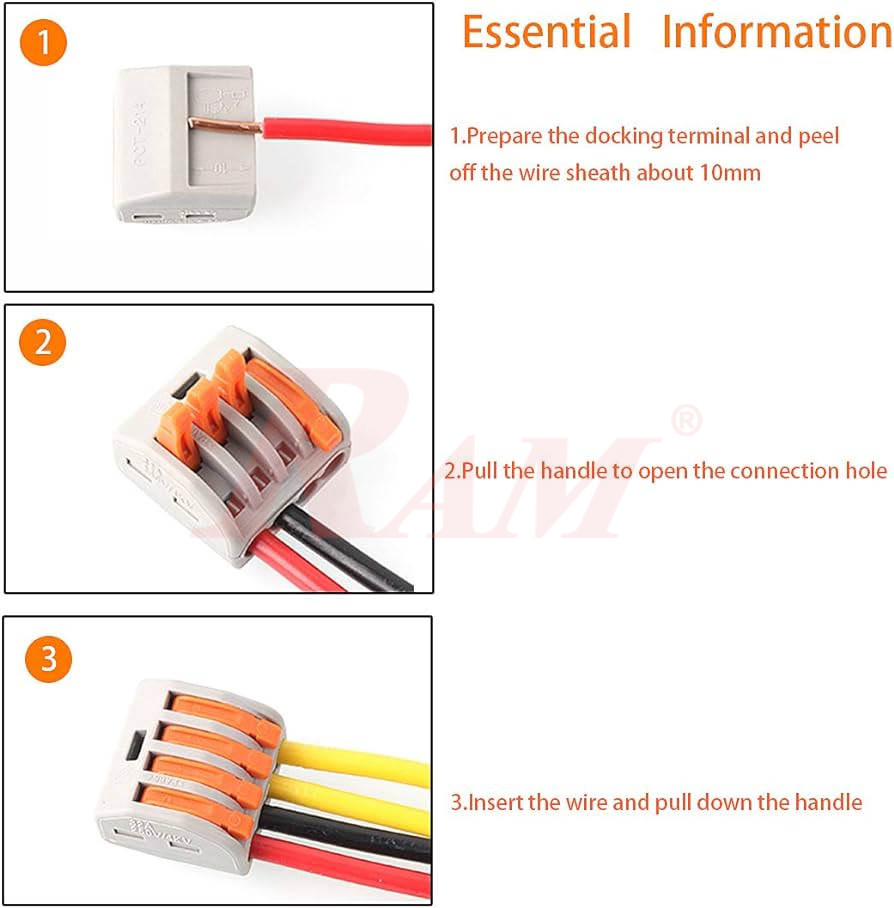 WAGO 4 Pin - PCT-214 Universal Compact Wire Wiring Connector