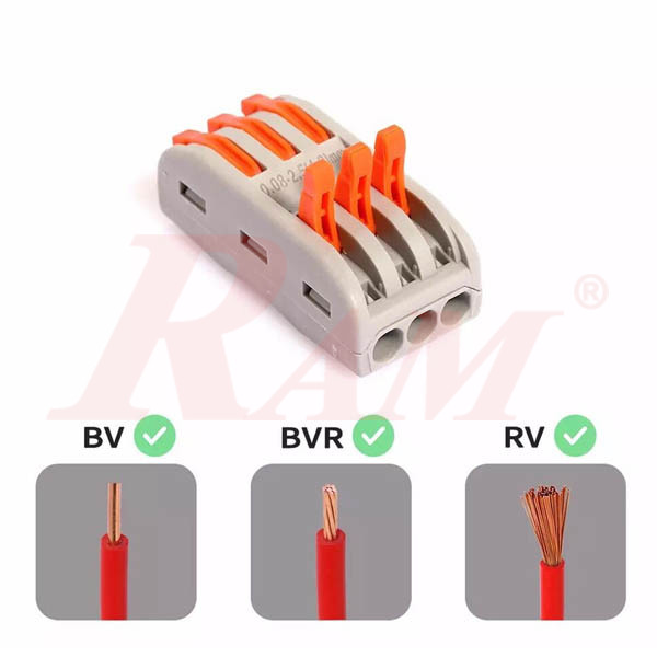 WAGO PCT-223 - 3 in 3 out Universal Compact Wire Wiring Connector