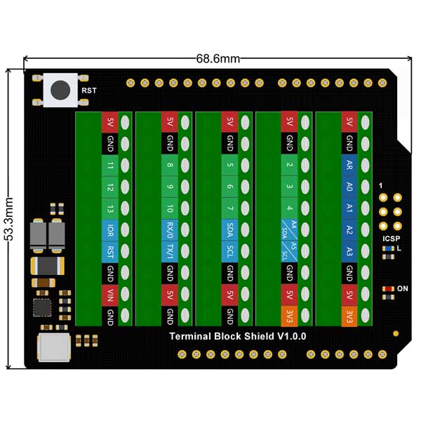 Terminal Block Shield for Arduino UNO