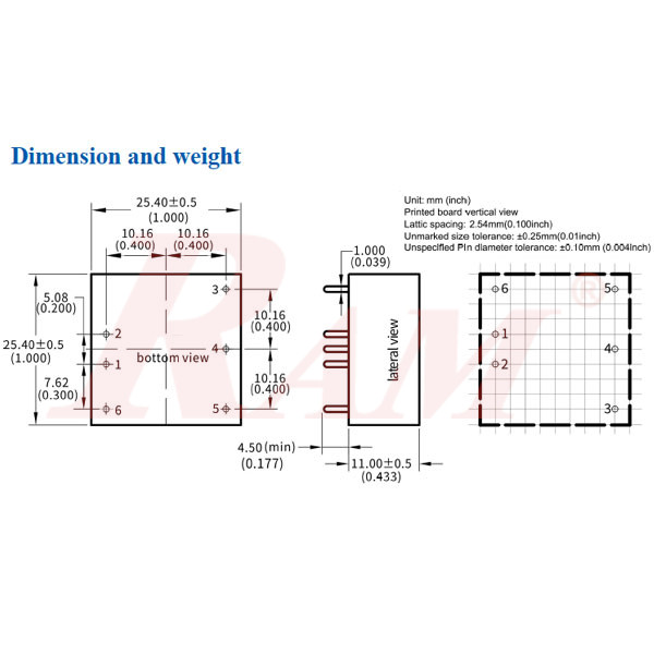 DC-DC Power Module 5W Input Voltage (18~36Vdc) Output Voltage 5Vdc/1000mA (HLK-5D2405)