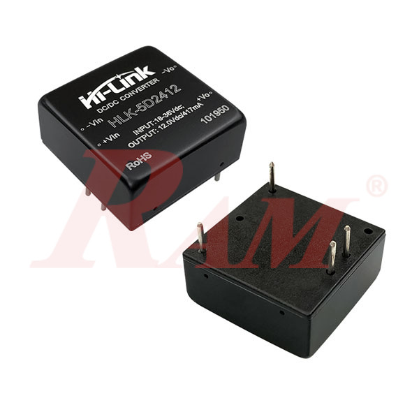 DC-DC Power Module 5W Input Voltage (18~36Vdc) Output Voltage 12Vdc/420mA (HLK-5D2412)