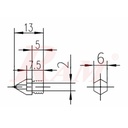 3D Printer Nozzle Copper 0.3mm Extruder Threaded 1.75mm 3.0mm MK7 MK8