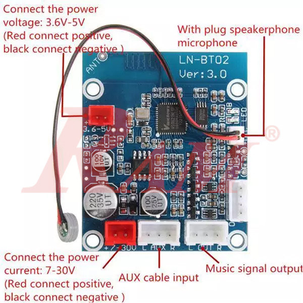LN-BT02 Stereo Smart 4.0 Bluetooth Audio Receiver Module