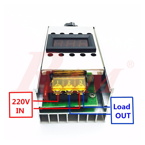 SCR Dimmer 4000W 220Vac Dimming Thermostat With Digital Display For Dimming Speed