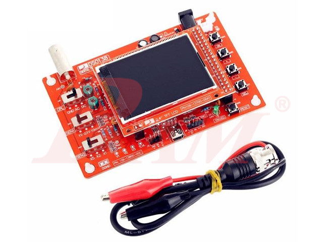 DSO138 Soldered Pocket Size Digital Oscilloscope Kit 200KHz + Free Acrylic Case