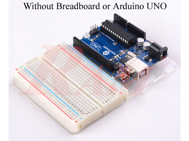 Acrylic Holder for BB801 Breadboard & Arduino UNO With Screws (Just Acrylic Holder)