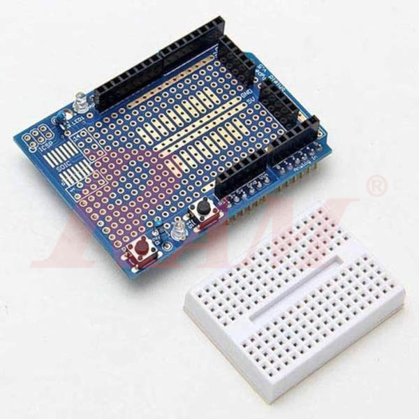 Arduino Shield - Prototype Shield With Mini Breadboard (SKU#M34)
