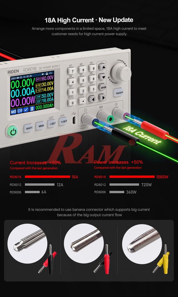 Riden RD6018W Complete Set DC Power Supply Variable With WiFi