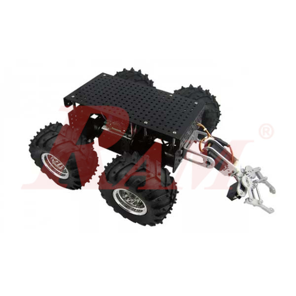 Wild Thumper 4WD + Gripper Arm (4 Geared DC Motors With Suspension)