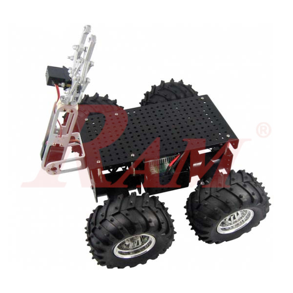 Wild Thumper 4WD + Gripper Arm (4 Geared DC Motors With Suspension)
