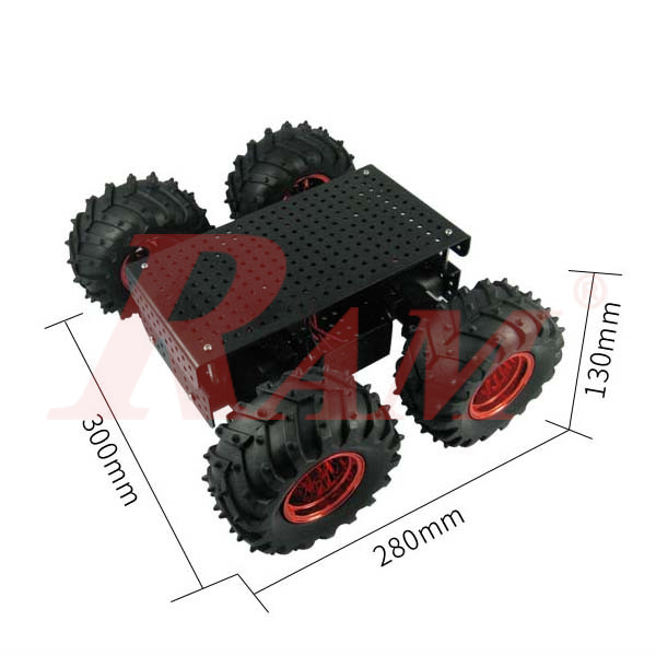 Wild Thumper 4WD + Gripper Arm (4 Geared DC Motors With Suspension)