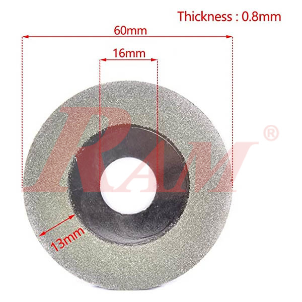 60mm Diamond Cutting Disc Wheel 16mm Arbor For Aluminum Table Saw