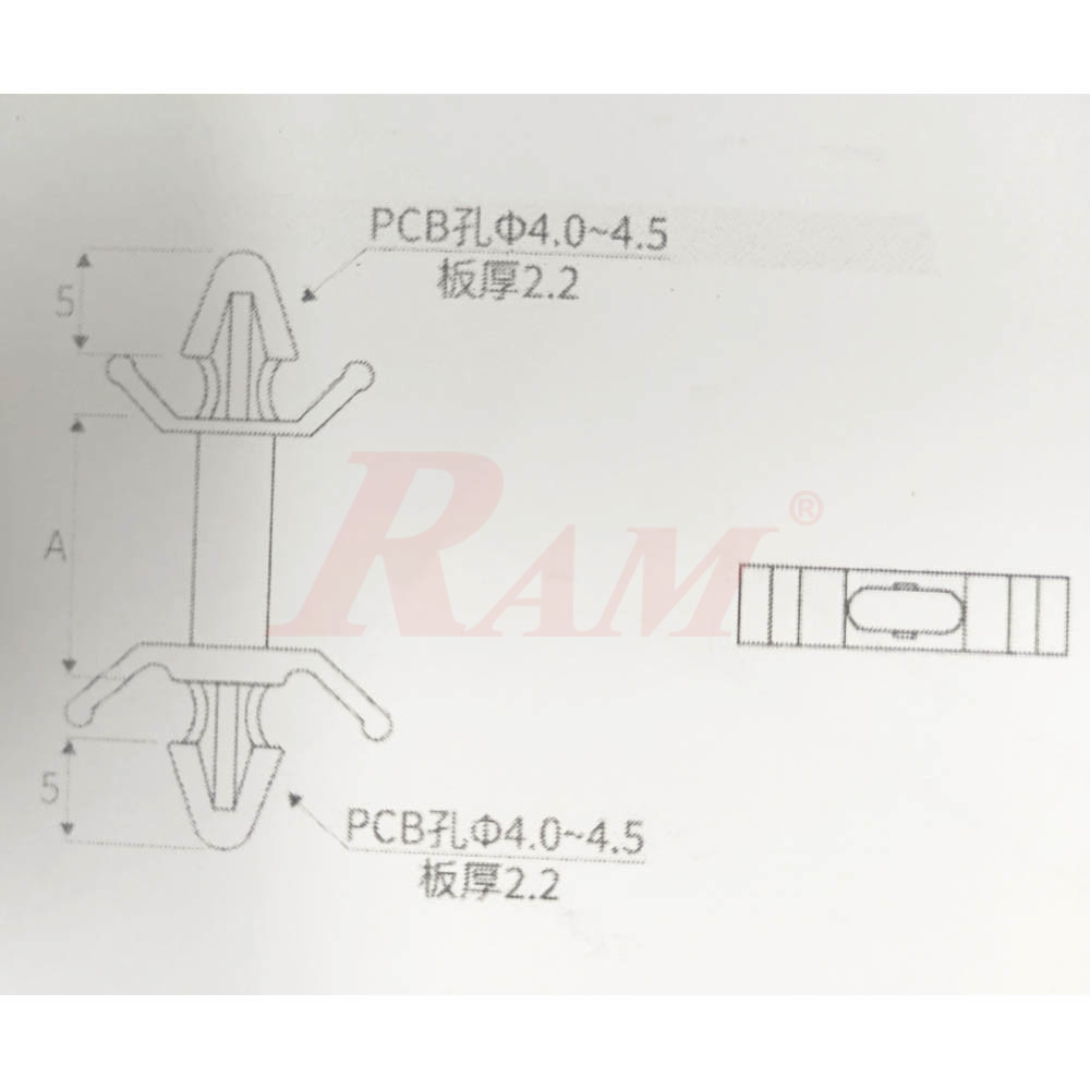 Plastic Wing PCB Bracket Spacer 34mm