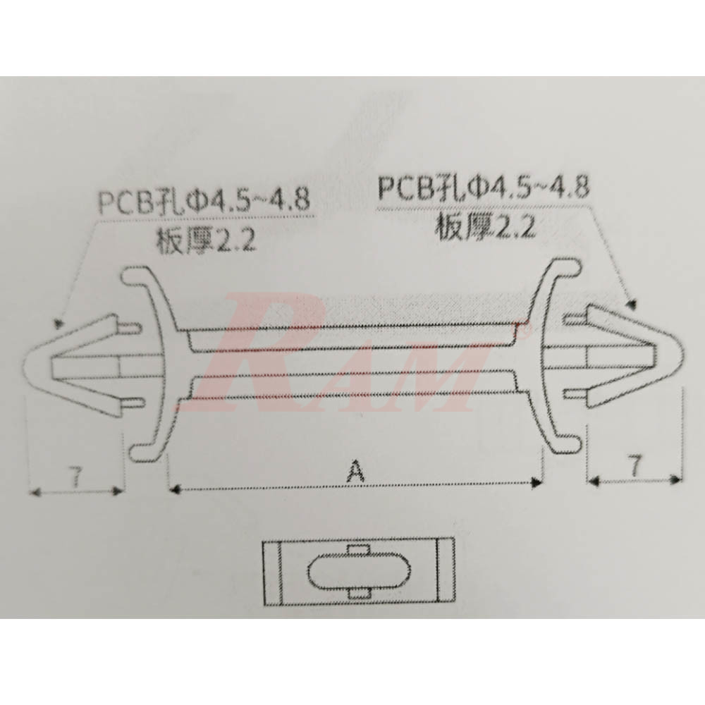 Plastic Wing PCB Bracket Spacer 48mm
