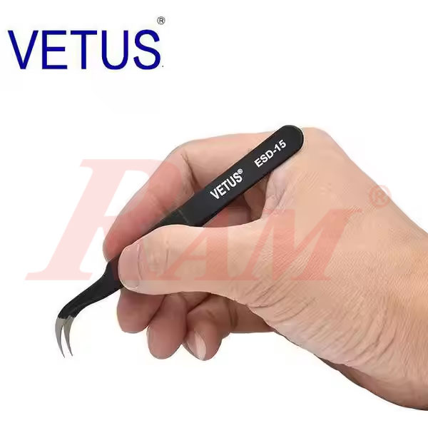 VETUS® Tweezer Angled ESD-15 (SKU#DY030307)