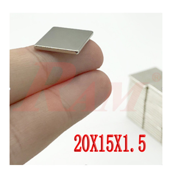 Neodymium Magnet - Rectangle Strip 20x15x1.5 mm