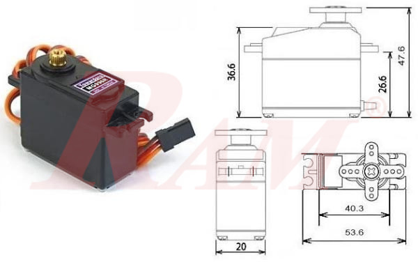 MG996 Servo Motor 180° 11 kg.cm Metal Gears