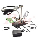 Welding Magnifying Glass 5 LED Auxiliary Clip Magnifier 3 In1
