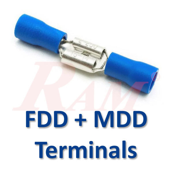 MDD5.5-250 Insulated 6.3mm Male Blade Electrical Crimp Terminal