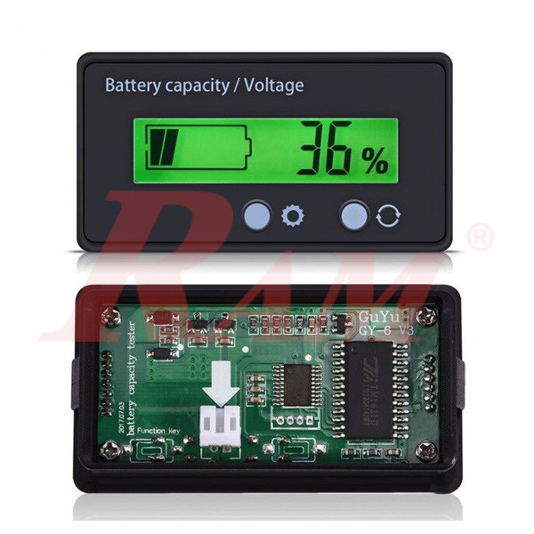 Battery Capacity Indicator / Tester LCD Panel
