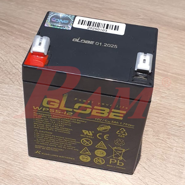 Sealed Lead Acid Battery 12V/5Ah - GLOBE
