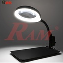 PD-032C Glass 10X Desk Magnifier With Adjustable Brightness LED