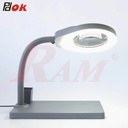 PD310 Glass 10X Desk Magnifier With Adjustable Brightness LED + Cup Holder