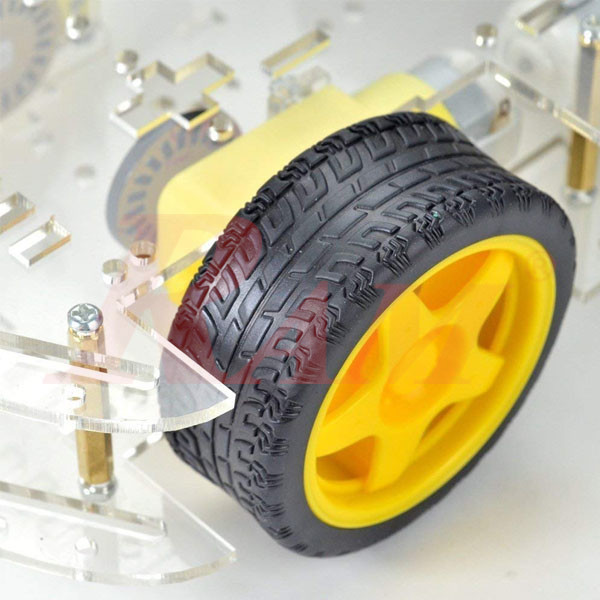 4WD Robot Car Chassis Kit with Speed Encoder Wheels 2 Floor