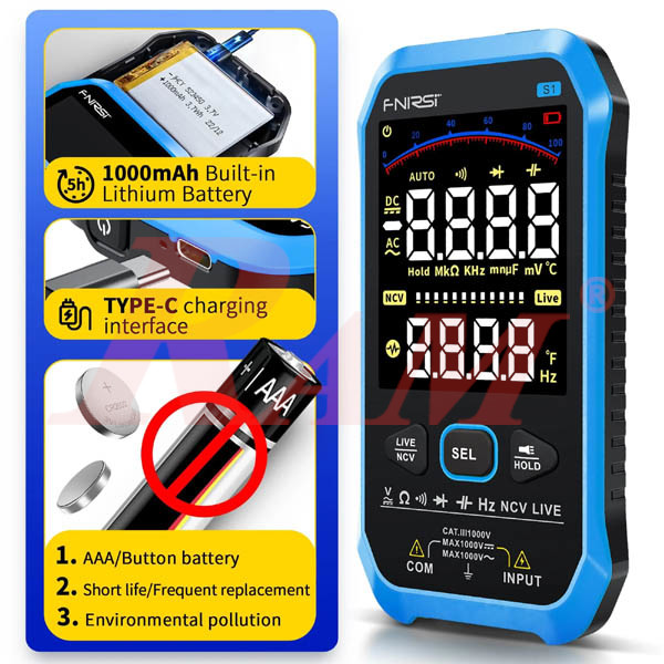 FNIRSI® S1 Large Screen Digital Display Smart Multimeter