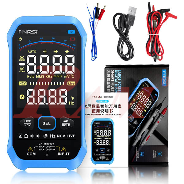 FNIRSI® S1 Large Screen Digital Display Smart Multimeter
