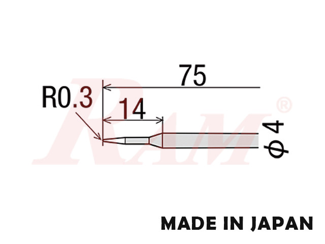 goot® R48SB Replacement Needle Tip for Soldering Irons (30W/40W) KX30/KX40