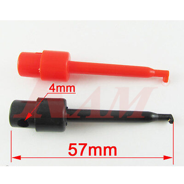 Round Small Single Test Hook Clip 57mm - Red Color (SKU#AD57R)