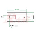 Aluminum Blue Small Coupling Size L25xD14mm - Inner Diameters 5x8mm