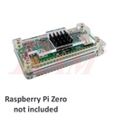 Enclosure For Raspberry Pi ZERO/ZERO W/ZERO W2 - Clear Case With Heat Sink
