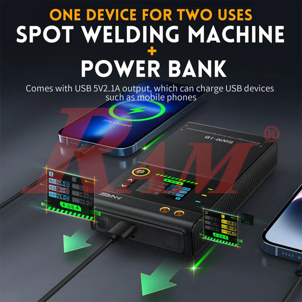 FNIRSI® SWM-10 Portable Intelligent Color Screen Spot Welding Machine