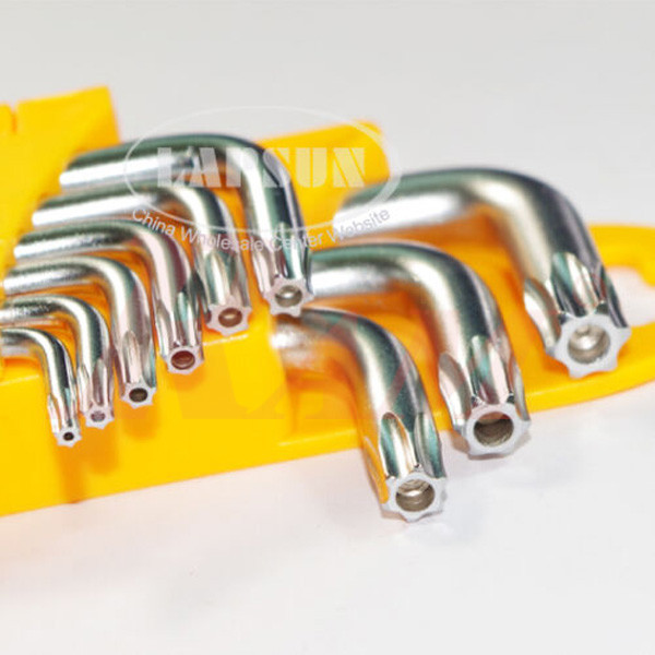 RTM-619 Star Key Wrench With Hole Set Size T10~T50 (9 Pieces)