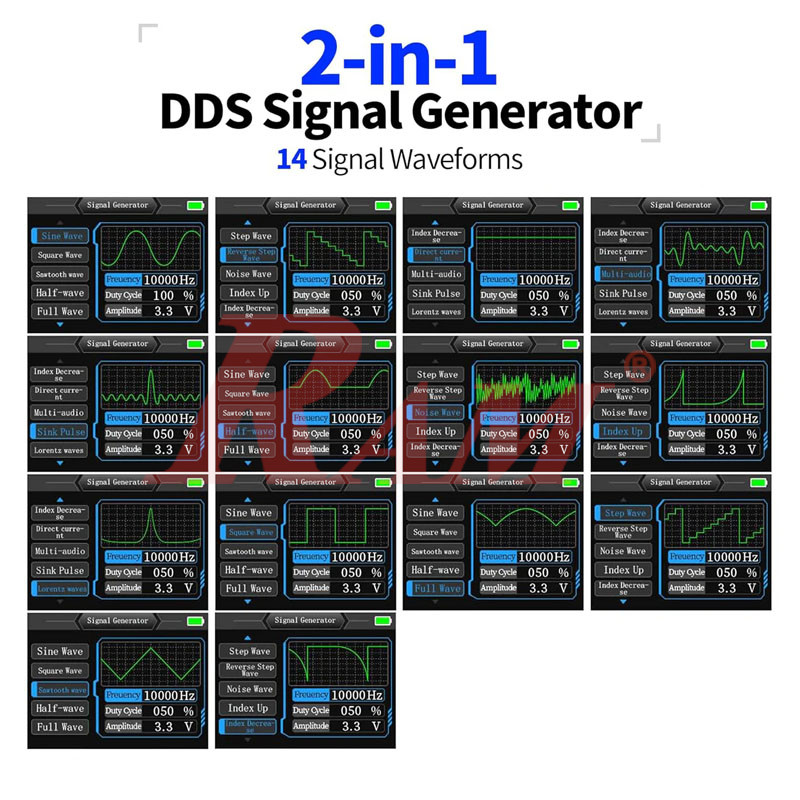FNIRSI® DSO-153 2-IN-1 Mini 1MHz 5MS/s Digital Oscilloscope + DDS Waveform Generator