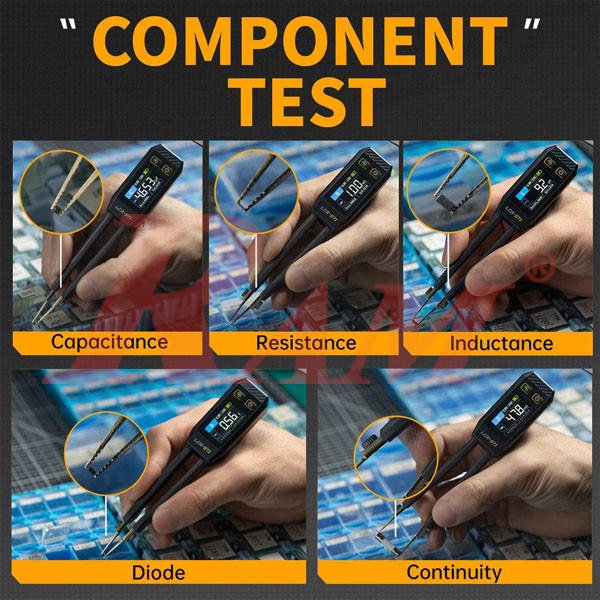 FNIRSI® LCR-ST1 Mini Smart Digital Tweezer LCR SMD ESR Tester