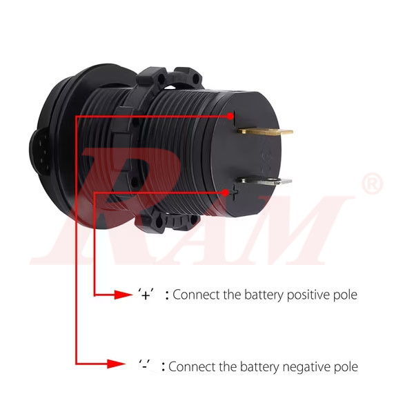 Waterproof Dual USB Charger Socket Outlet 5V 4.2A - With LED (SKU#NC338)