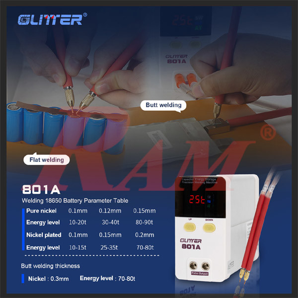 SUNKKO® GLITTER 801A Battery Spot Welder Capacitor Energy Storage Pulse Welding Machine