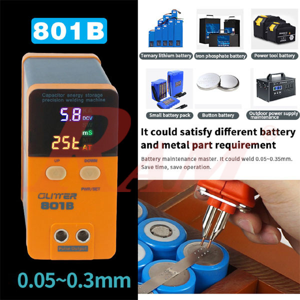 SUNKKO® GLITTER 801B Battery Spot Welder Capacitor Energy Storage Pulse Welding Machine